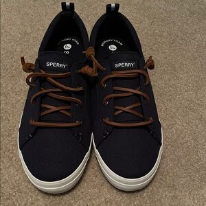 NWT Sperry Women’s Crest Vibe Canvas Dark Blue Sneakers 9.5W